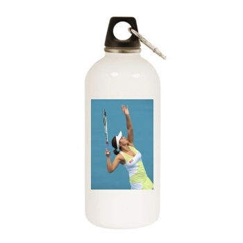 Tamira Paszek White Water Bottle With Carabiner