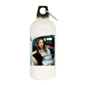 Tammin Sursok White Water Bottle With Carabiner