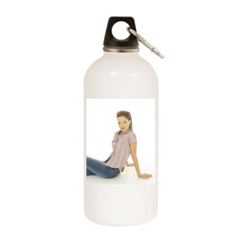 Tammin Sursok White Water Bottle With Carabiner