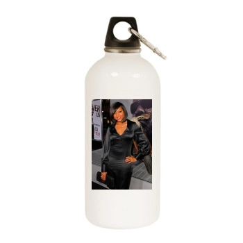 Taraji P. Henson White Water Bottle With Carabiner