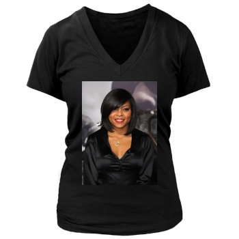 Taraji P. Henson Women's Deep V-Neck TShirt