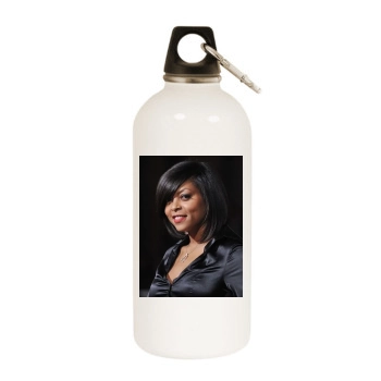 Taraji P. Henson White Water Bottle With Carabiner