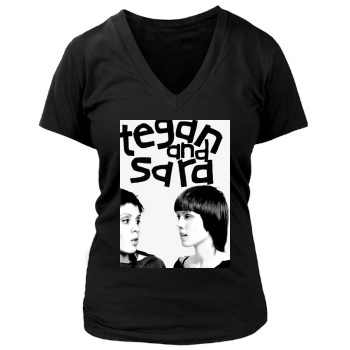 Tegan and Sara Women's Deep V-Neck TShirt