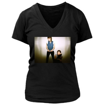 Tegan and Sara Women's Deep V-Neck TShirt