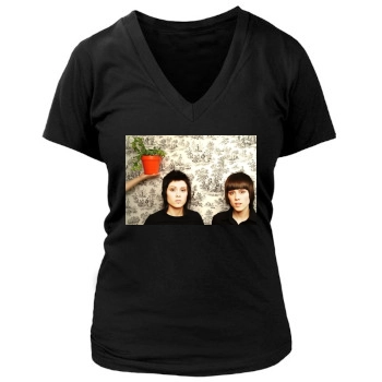 Tegan and Sara Women's Deep V-Neck TShirt