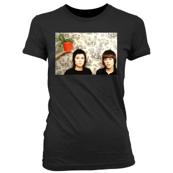 Tegan and Sara Women's Junior Cut Crewneck T-Shirt