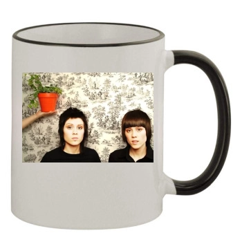 Tegan and Sara 11oz Colored Rim & Handle Mug