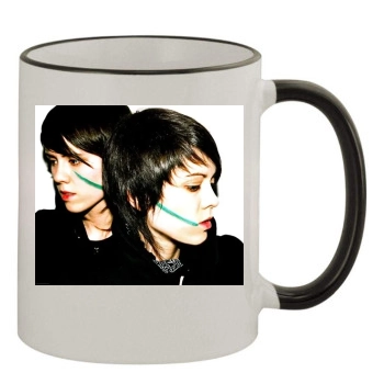 Tegan and Sara 11oz Colored Rim & Handle Mug