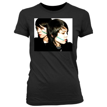 Tegan and Sara Women's Junior Cut Crewneck T-Shirt