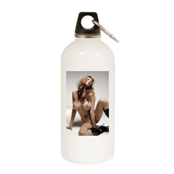 Tera Patrick White Water Bottle With Carabiner