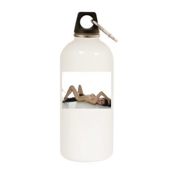 Tera Patrick White Water Bottle With Carabiner