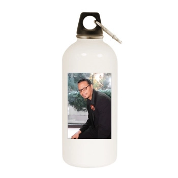 Terrence Howard White Water Bottle With Carabiner