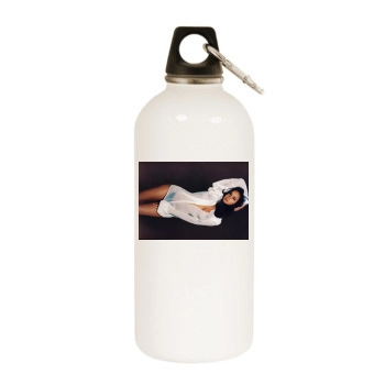 Thalia White Water Bottle With Carabiner