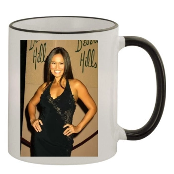 Tia Carrere 11oz Colored Rim & Handle Mug