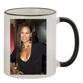 Tia Carrere 11oz Colored Rim & Handle Mug