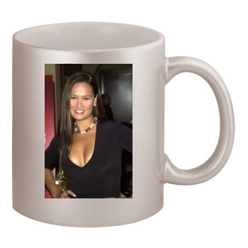 Tia Carrere 11oz Metallic Silver Mug