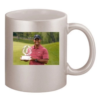 Tiger Woods 11oz Metallic Silver Mug