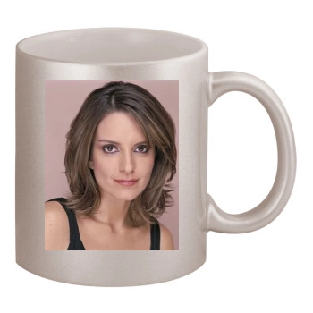 Tina Fey 11oz Metallic Silver Mug