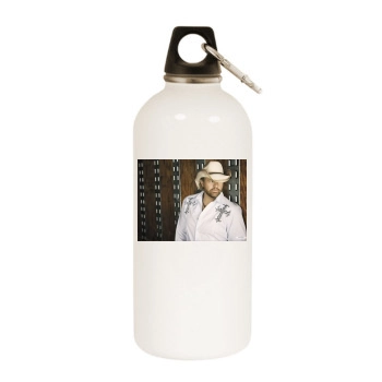 Toby Keith White Water Bottle With Carabiner