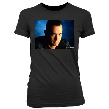 Tom Hanks Women's Junior Cut Crewneck T-Shirt