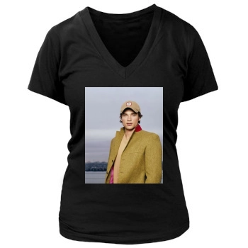 Tom Welling Women's Deep V-Neck TShirt