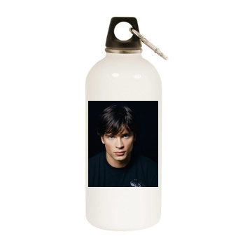 Tom Welling White Water Bottle With Carabiner