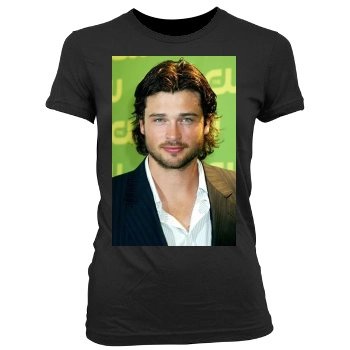 Tom Welling Women's Junior Cut Crewneck T-Shirt