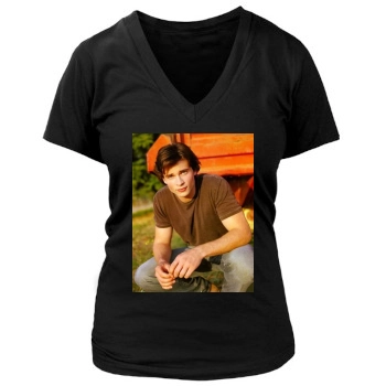 Tom Welling Women's Deep V-Neck TShirt