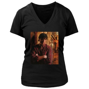 Tom Welling Women's Deep V-Neck TShirt