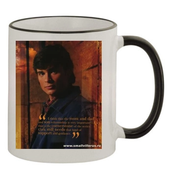 Tom Welling 11oz Colored Rim & Handle Mug