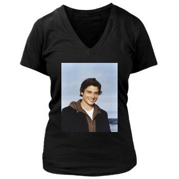 Tom Welling Women's Deep V-Neck TShirt