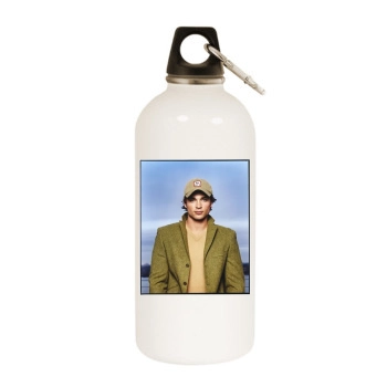 Tom Welling White Water Bottle With Carabiner