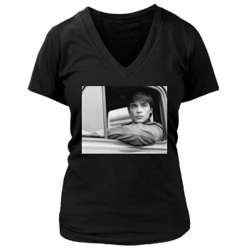 Tom Welling Women's Deep V-Neck TShirt