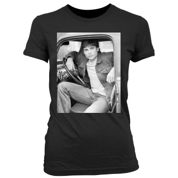 Tom Welling Women's Junior Cut Crewneck T-Shirt