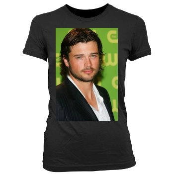 Tom Welling Women's Junior Cut Crewneck T-Shirt