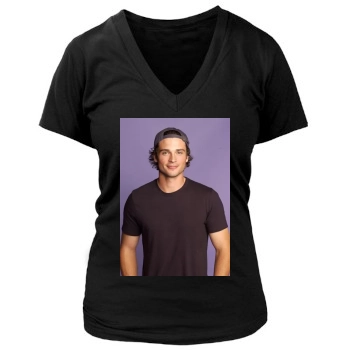 Tom Welling Women's Deep V-Neck TShirt