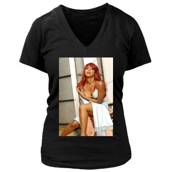 Toni Braxton Women's Deep V-Neck TShirt