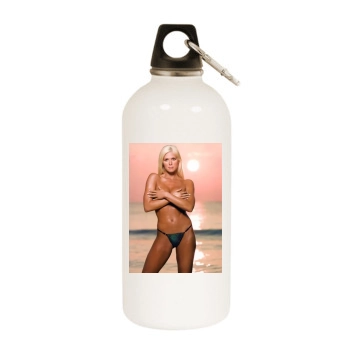 Torrie Wilson White Water Bottle With Carabiner