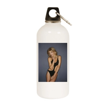 Tricia Helfer White Water Bottle With Carabiner