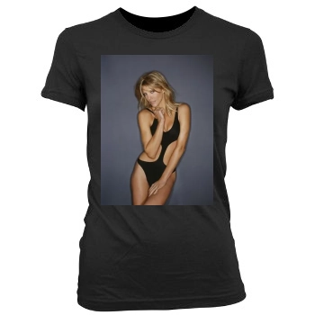 Tricia Helfer Women's Junior Cut Crewneck T-Shirt