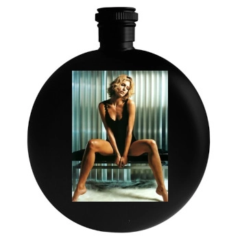 Tricia Helfer Round Flask