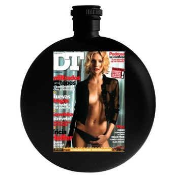 Tricia Helfer Round Flask