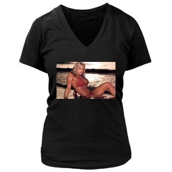 Trish Stratus Women's Deep V-Neck TShirt