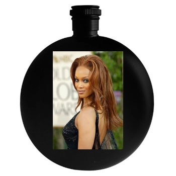 Tyra Banks Round Flask