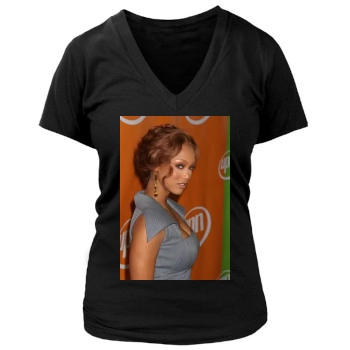 Tyra Banks Women's Deep V-Neck TShirt