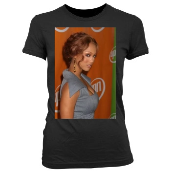 Tyra Banks Women's Junior Cut Crewneck T-Shirt