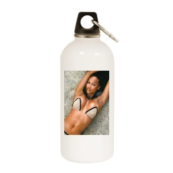 Tyra Banks White Water Bottle With Carabiner