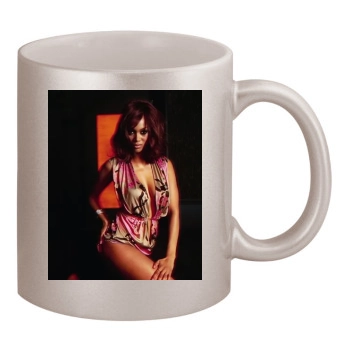 Tyra Banks 11oz Metallic Silver Mug