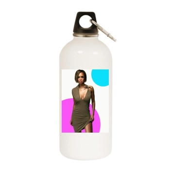 Tyra Banks White Water Bottle With Carabiner