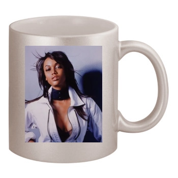 Tyra Banks 11oz Metallic Silver Mug